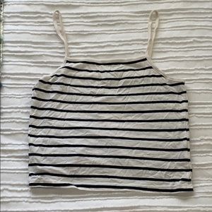 Striped cropped tank top